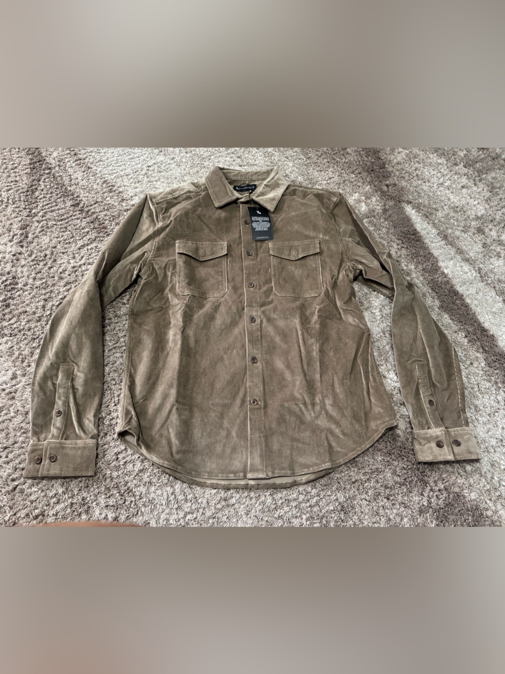 Tailored athlete CORD OVERSHIRT IN MOLE